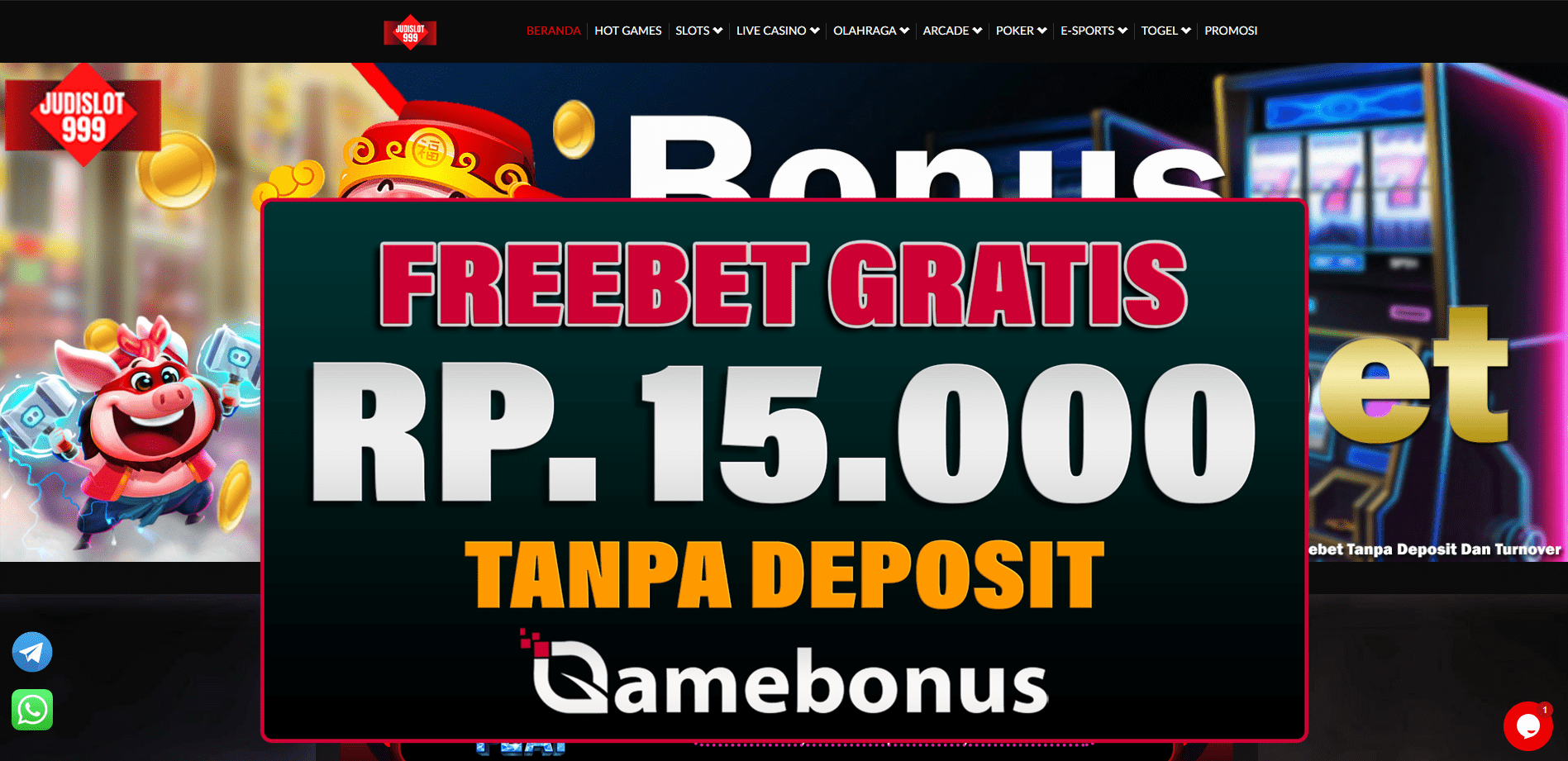 Judislot999 Bonus Saldo Freebet 15.000 Gratis Terbaru Setiap Hari